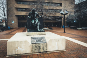 Edgar Allen Poe Statue in Baltimore, Maryland