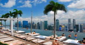 Infinity pool at Marina Bay Sands in Singapore