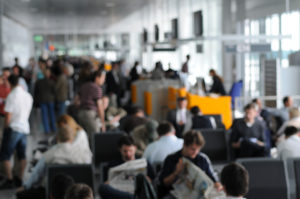 Airport waiting area.