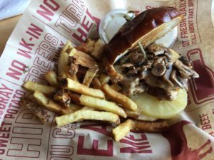 burger and fries