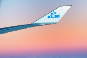 Boeing airplane from Royal Dutch Airlines KLM in the sky © Atosan | Dreamstime.com