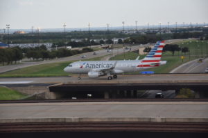 American Airlines taking off at DFW