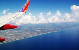 Southwest Airline Plane in the air