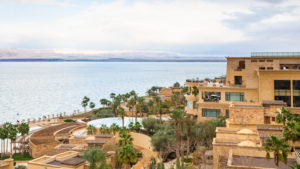 View of the Kempinski Spa Resort Hotel Ishtar and Dead Sea