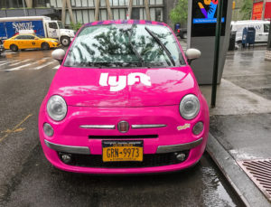 Lyft car in New York City