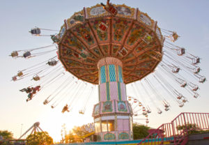 Pink carousel ride in Florida.