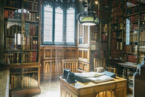 John Rylands Library reading room in Manchester, England