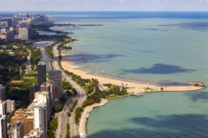 Chicago Lake Shore Drive Aerial View