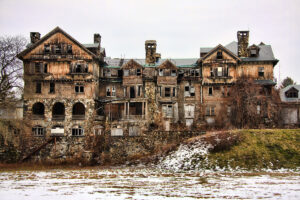 Ruins of an abandoned building in Millbrook, New York.