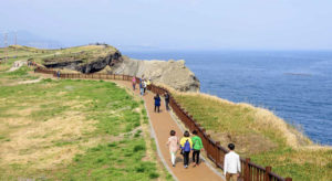 Jeju Olle Trail walking path No. 10 in Songaksan