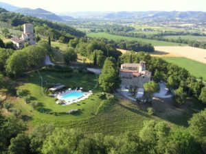 Pieve caslte & the Tower aerial view