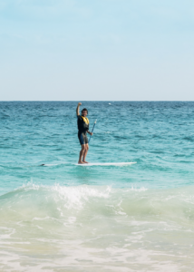 paddleboarding