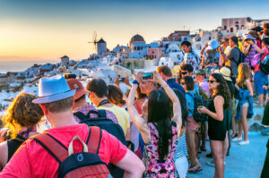 Tourists in Greece