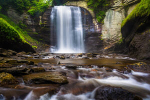 Looking Glass Falls, in Pisgah National Forest