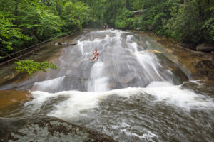 Sliding Rock waterfall near Brevard